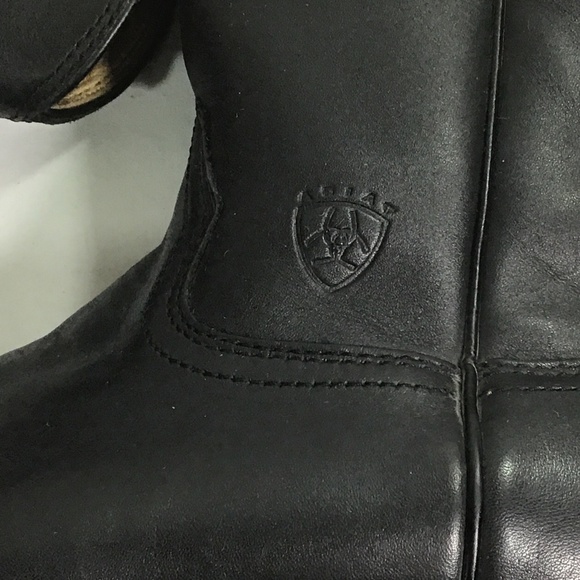 Ariat Men’s Heritage Roper Black Leather Boots - Picture 3 of 11